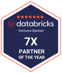 Databricks Ventures Backed, 7X Partner of the Year badge